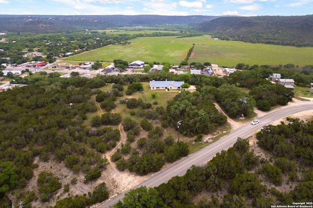 3010 Skyline, Canyon Lake, TX 78133 - aerial view of property and surrounding area with rural landscape
