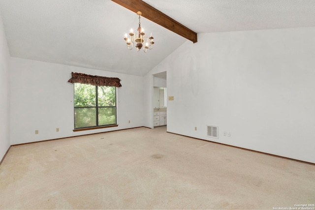 11421 Mission Trce, San Antonio, TX 78230 - carpeted empty room with a chandelier and baseboards