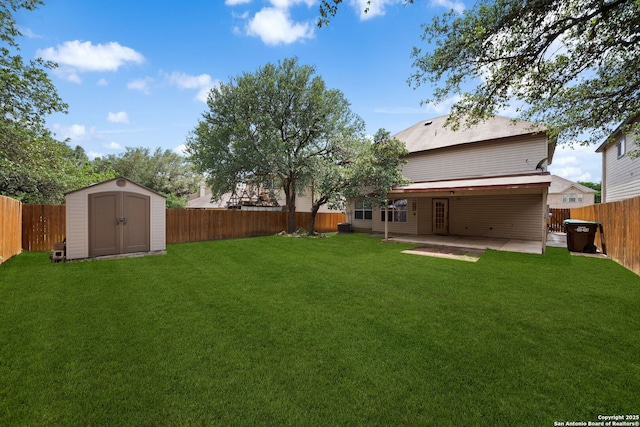 934 Saxonhill, San Antonio, TX 78253 - view of yard with a patio, a shed, and an outbuilding