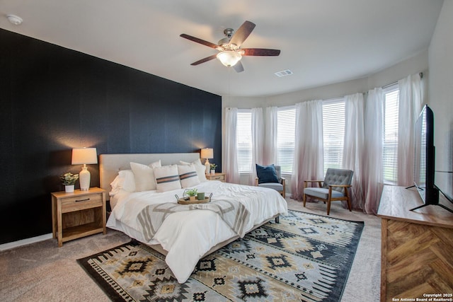 7606 Cottonwood Fls, Spring, TX 77379 - carpeted bedroom with a ceiling fan