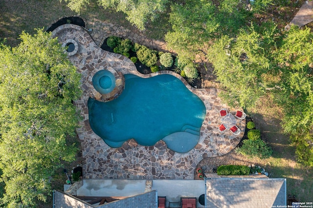 1040 Glenwood, Bulverde, TX 78163 - aerial view of a pool