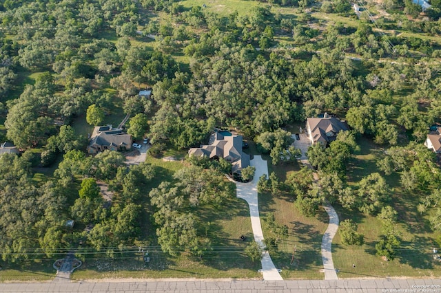 1040 Glenwood, Bulverde, TX 78163 - aerial overview of property's location featuring a heavily wooded area