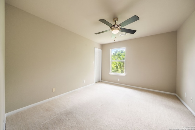 38 Atwell, San Antonio, TX 78254 - empty room featuring baseboards, light carpet, and a ceiling fan