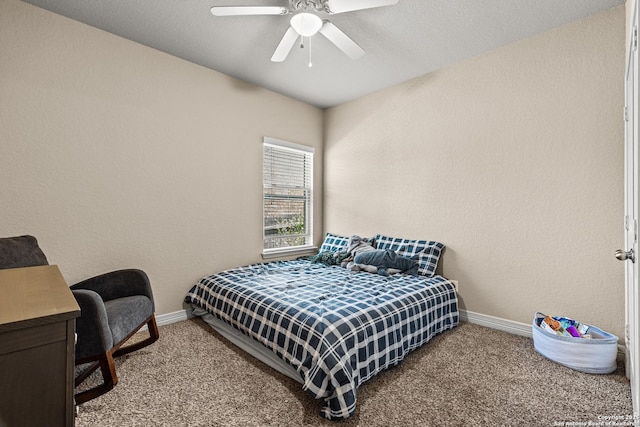 1002 Faith Rnch, San Antonio, TX 78245 - bedroom with carpet floors, baseboards, and ceiling fan