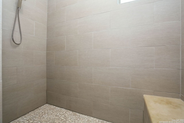 full bathroom with a tile shower