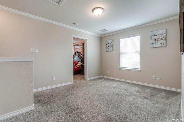 6136 Sunflower, San Antonio, TX 78244 - carpeted spare room featuring crown molding and baseboards