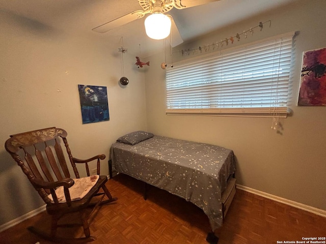 3802 Quiver, San Antonio, TX 78238 - bedroom with baseboards and ceiling fan