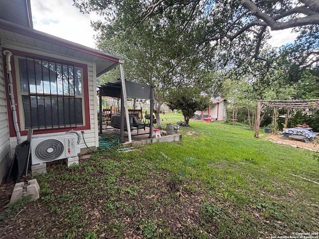 3802 Quiver, San Antonio, TX 78238 - view of grassy yard featuring a cooling unit, a patio area, and a pergola