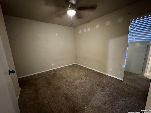 5039 Bayhead, San Antonio, TX 78220 - empty room featuring a ceiling fan, carpet flooring, and baseboards