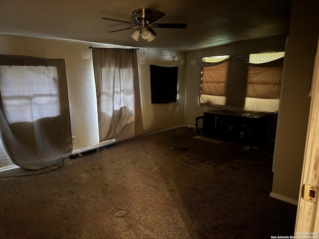 5039 Bayhead, San Antonio, TX 78220 - unfurnished living room with ceiling fan and carpet flooring