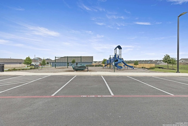 view of uncovered parking lot