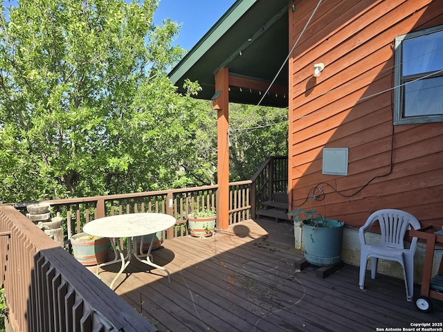 9840 Tower Vw, Helotes, TX 78023 - view of wooden terrace