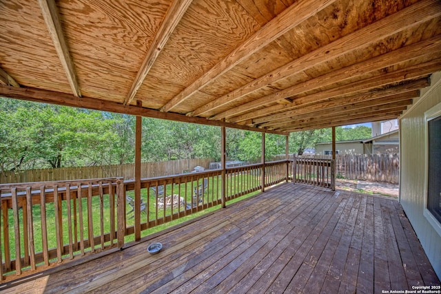 8201 Bluff Bnd, San Antonio, TX 78250 - deck with a fenced backyard