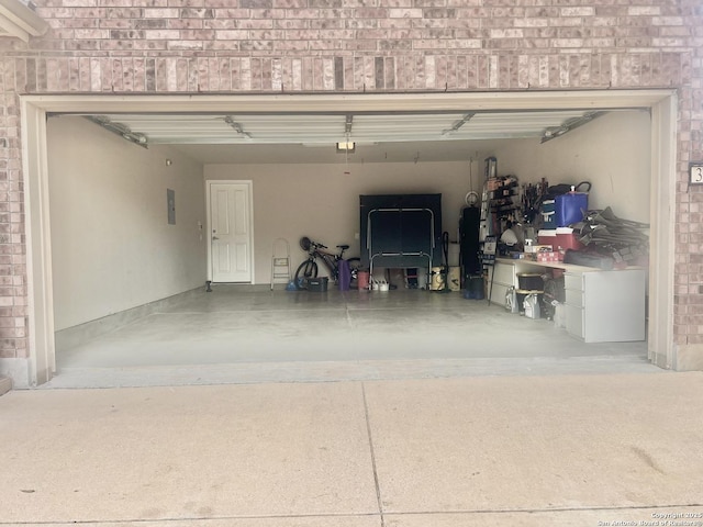 garage featuring electric panel