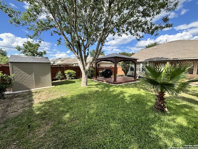 3819 Browning, San Antonio, TX 78245 - view of yard with a gazebo, a storage unit, and an outdoor structure