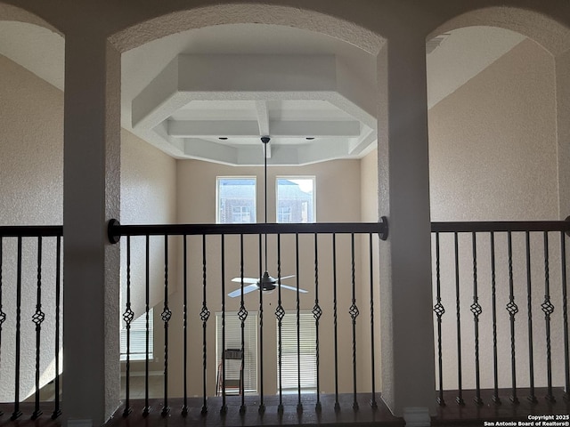 15319 Comanche, San Antonio, TX 78233 - detailed view of a textured wall, arched walkways, and coffered ceiling