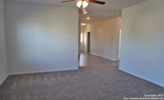 7374 Braes Cor, San Antonio, TX 78244 - carpeted spare room with ceiling fan and baseboards