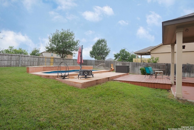 1026 Dogleg Right, San Antonio, TX 78221 - view of yard featuring a deck