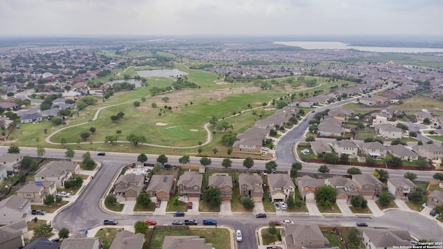 1026 Dogleg Right, San Antonio, TX 78221 - aerial view of property's location featuring nearby suburban area, a large body of water, and a local golf course
