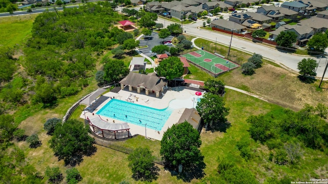 7303 Altair Loop, San Antonio, TX 78252 - aerial view of residential area featuring a pool area
