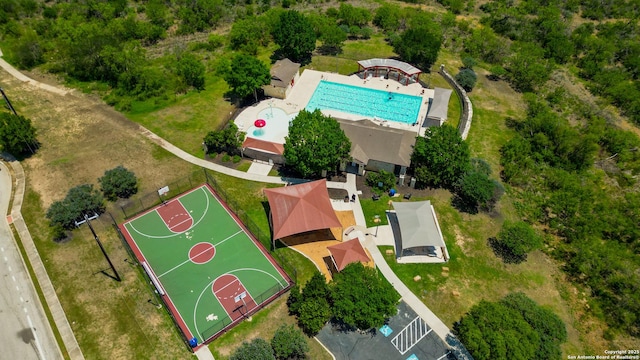 7303 Altair Loop, San Antonio, TX 78252 - aerial view of a pool
