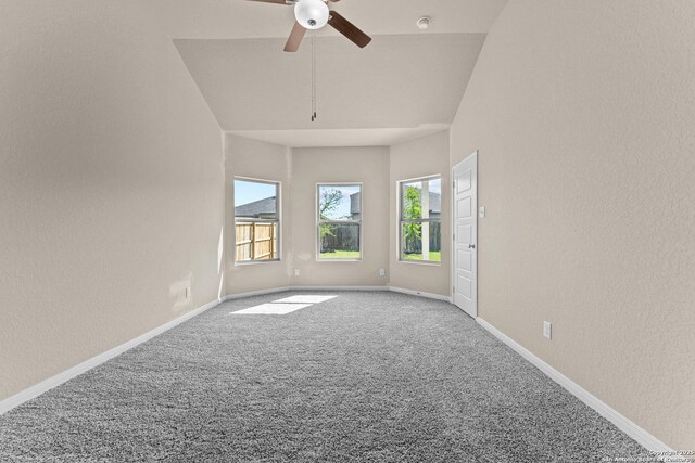 8205 Foxtail Frk, San Antonio, TX 78222 - empty room featuring carpet flooring, ceiling fan, a textured wall, and baseboards
