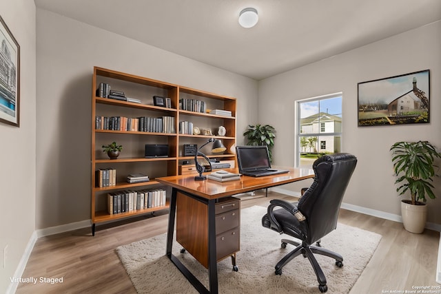 8205 Foxtail Frk, San Antonio, TX 78222 - office with light wood-type flooring and baseboards
