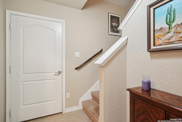 3819 Singing Water, San Antonio, TX 78253 - stairway featuring tile patterned floors