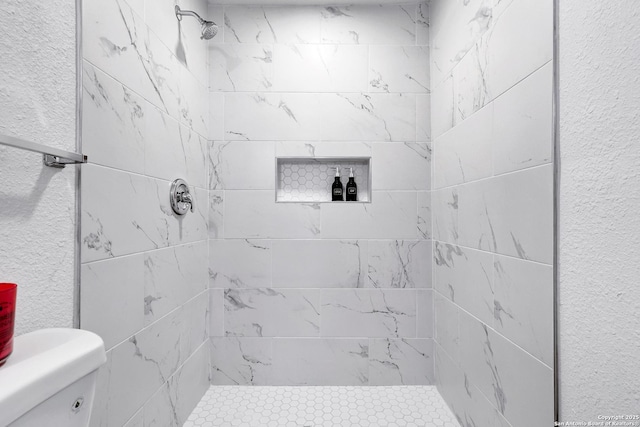3018 Chihuahua, San Antonio, TX 78207 - full bathroom with a tile shower and toilet