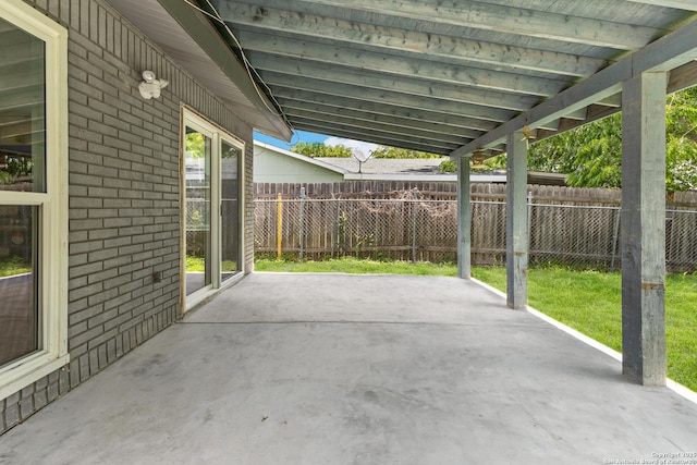 view of patio with fence