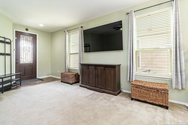 4351 E Safe Hbr, San Antonio, TX 78244 - entrance foyer featuring baseboards and carpet floors