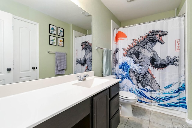 4351 E Safe Hbr, San Antonio, TX 78244 - full bathroom featuring tile patterned flooring, vanity, and toilet
