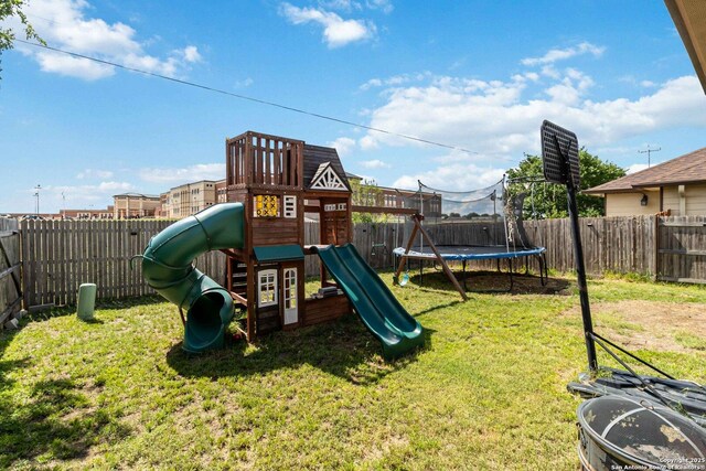 4351 E Safe Hbr, San Antonio, TX 78244 - view of play area with a trampoline