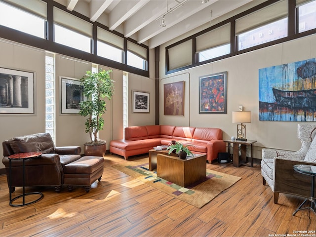 1339 S Flores St Unit 103, San Antonio, TX 78204 - lobby featuring a high ceiling and beam ceiling