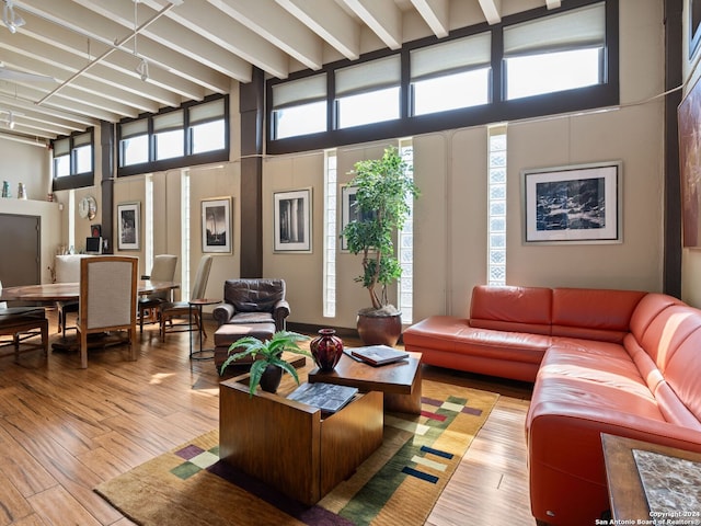 1339 S Flores St Unit 103, San Antonio, TX 78204 - lobby with a high ceiling and beam ceiling