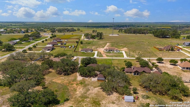 108 Medora Br, Floresville, TX 78114 - aerial view of property and surrounding area with rural landscape