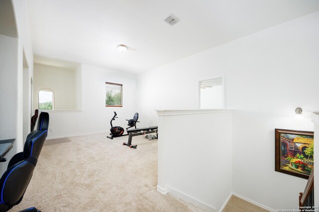 unfurnished office with carpet and baseboards