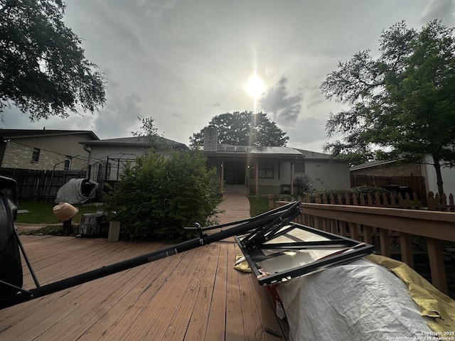 wooden deck with fence