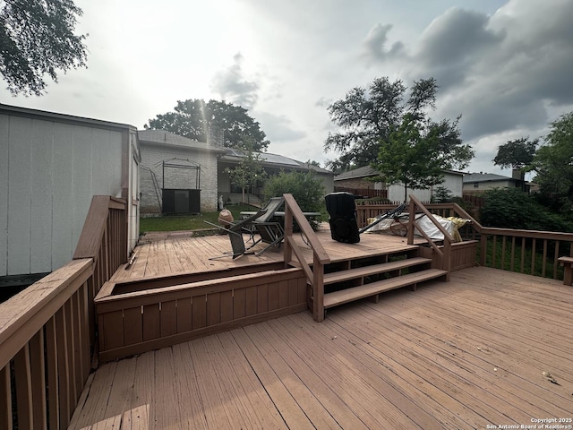 view of wooden deck