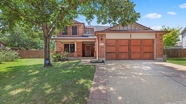 154 Sassafras, Kyle, TX 78640 - view of front facade featuring concrete driveway, brick siding, and a garage
