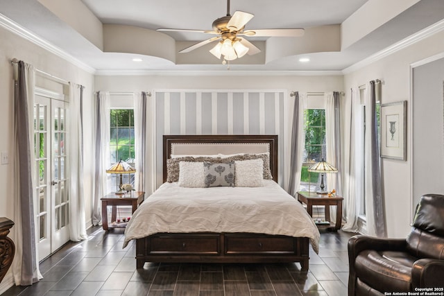 24 Rogers Wood, San Antonio, TX 78248 - bedroom featuring recessed lighting, ornamental molding, and a ceiling fan
