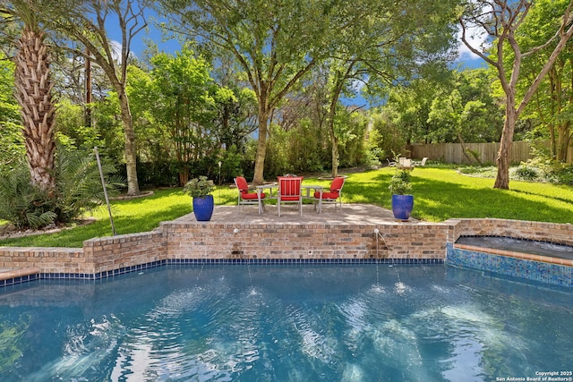 24 Rogers Wood, San Antonio, TX 78248 - view of swimming pool featuring a patio area and view of scattered trees