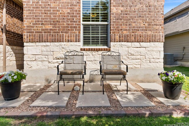 929 Cypress Ml, New Braunfels, TX 78130 - view of patio featuring central AC