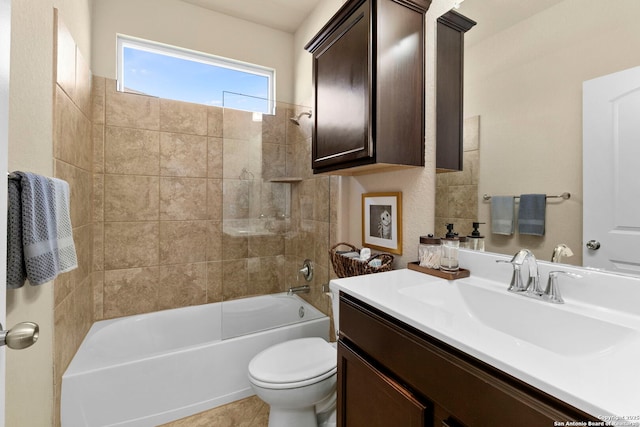 929 Cypress Ml, New Braunfels, TX 78130 - full bath with toilet, vanity, tub / shower combination, and tile patterned floors