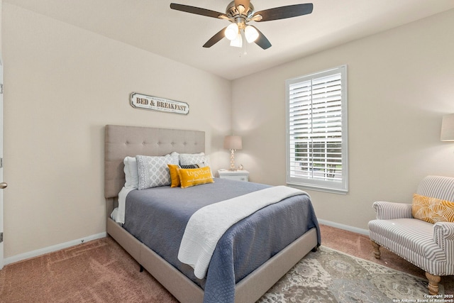 929 Cypress Ml, New Braunfels, TX 78130 - bedroom featuring carpet flooring, multiple windows, baseboards, and a ceiling fan