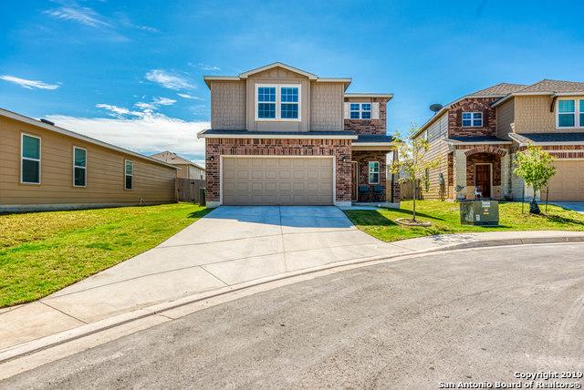 414 Harvest Pt, Selma, TX 78154 - view of front facade featuring concrete driveway, an attached garage, a front yard, and brick siding
