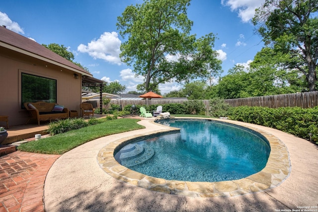 635 Brightwood Pl, San Antonio, TX 78209 - view of pool with a patio area and a fenced backyard