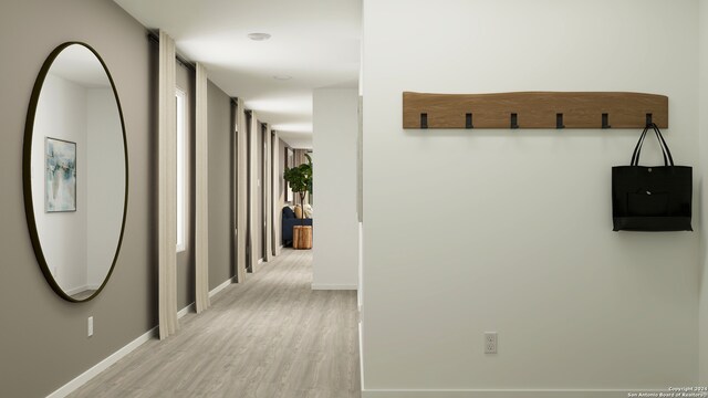 3423 Rock Mill Dm, San Antonio, TX 78245 - corridor with light wood-type flooring and baseboards