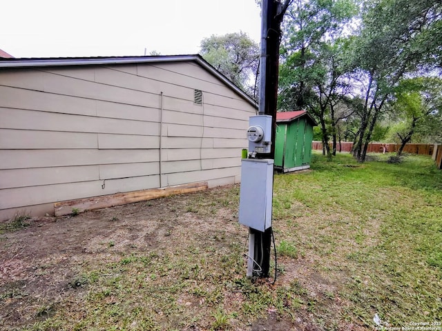 23114 Hickory Shadow, Elmendorf, TX 78112 - exterior view of electric meter and fence