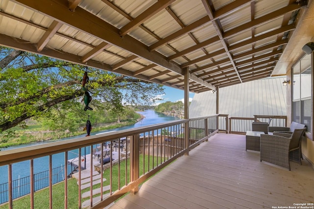 315 E Klein, New Braunfels, TX 78130 - wooden deck featuring a water view